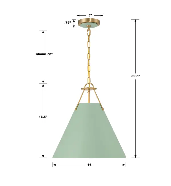 Xavier 16" Pendant in Vibrant Gold - Image 27