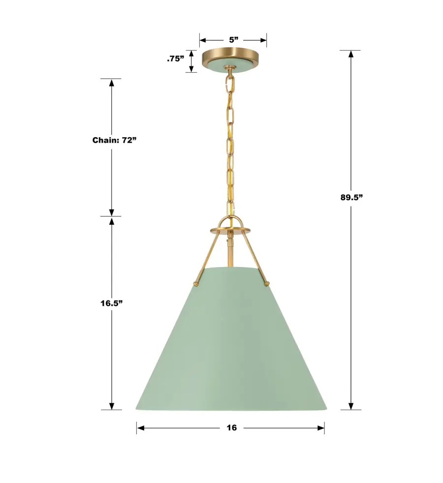 Xavier 16" Pendant in Vibrant Gold - Image 27
