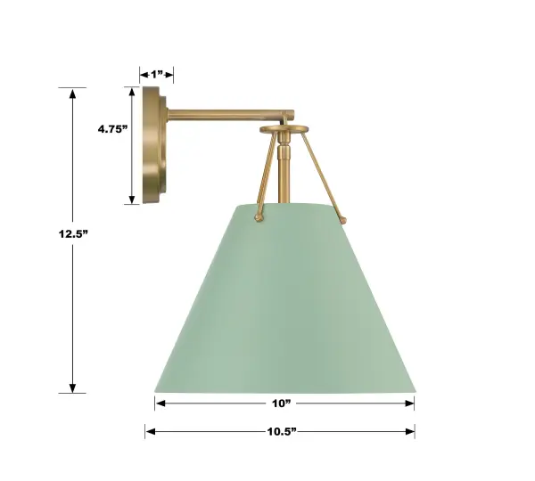 Xavier 10" Sconce in Vibrant Gold - Image 26