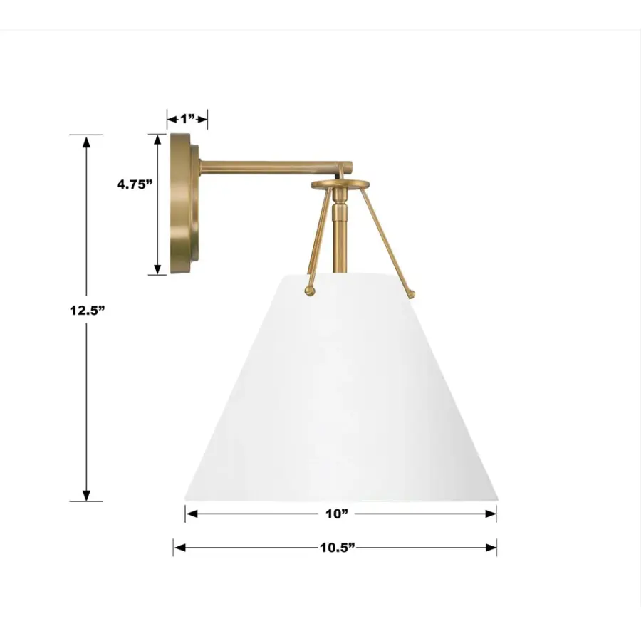 Xavier 10" Sconce in Vibrant Gold - Image 34
