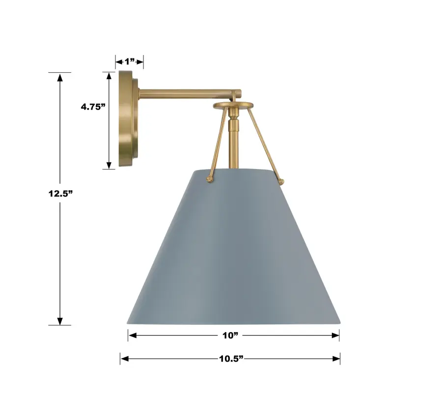 Xavier 10" Sconce in Vibrant Gold - Image 7