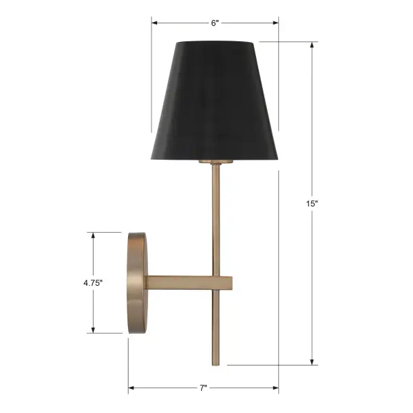 Xavier 6" Wall Sconce in Matte Black - Image 29