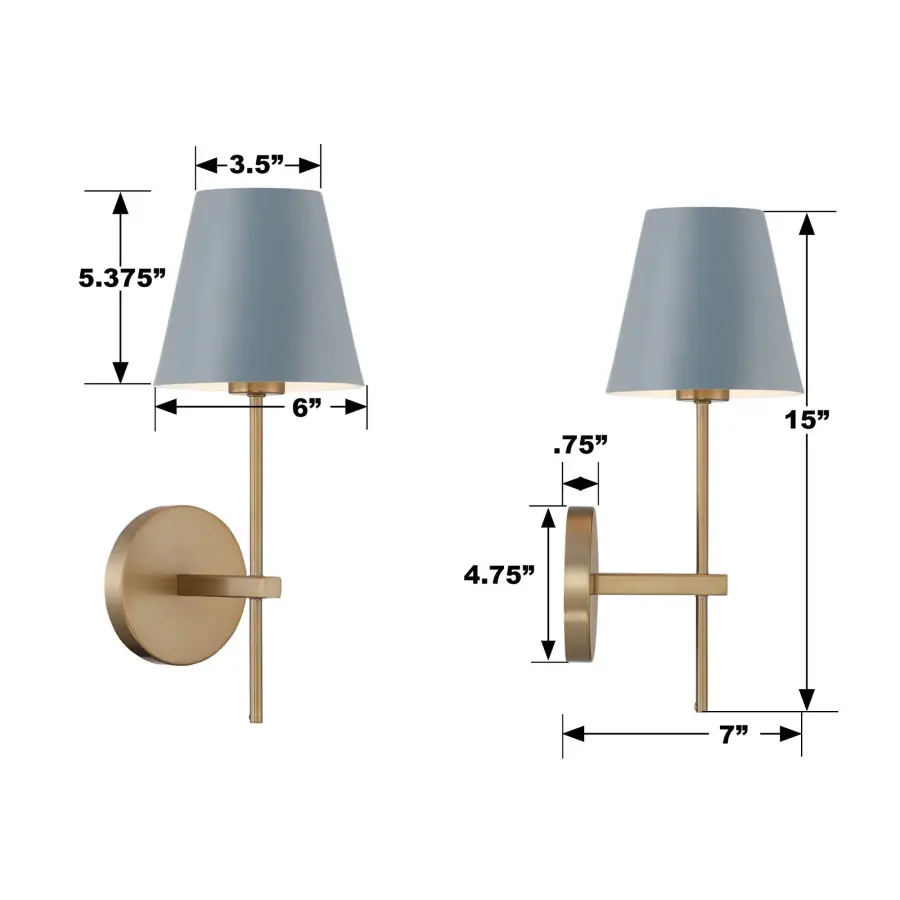 Xavier 6" Wall Sconce in Matte Black - Image 8