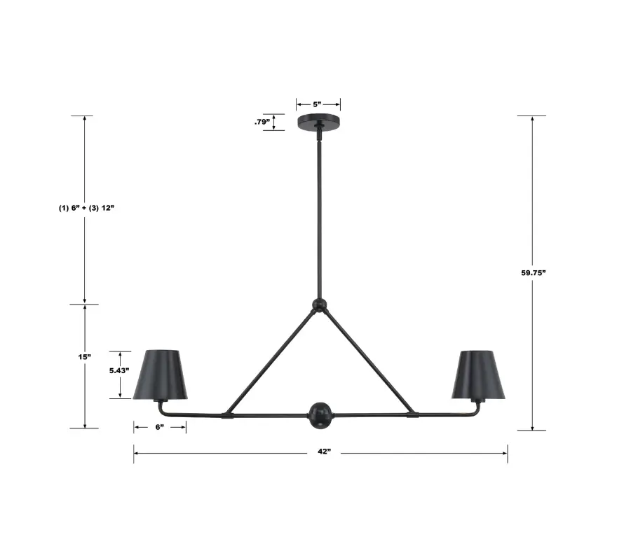 Xavier 42" Linear Chandelier - Image 12
