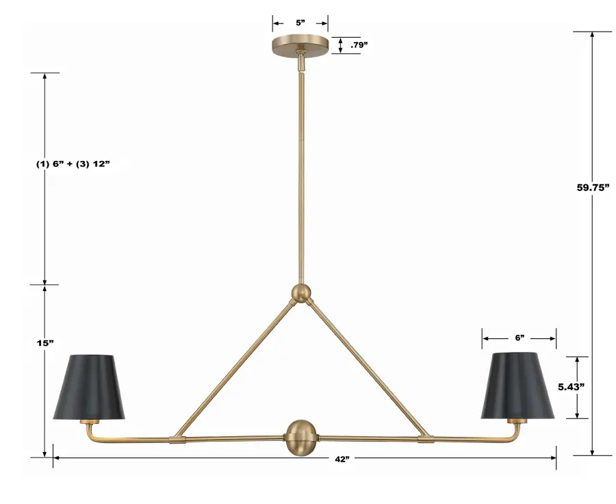 Xavier 42" Linear Chandelier - Image 20