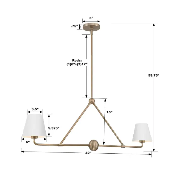 Xavier 42" Linear Chandelier - Image 32