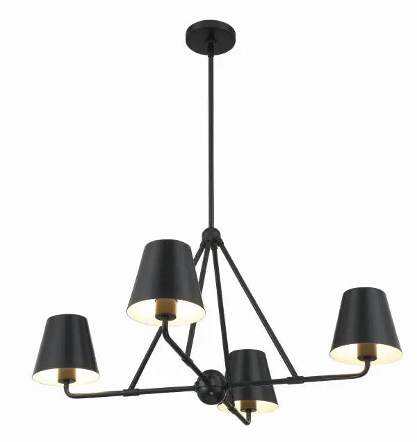 Xavier 31.75" Chandelier in Matte Black - Image 11