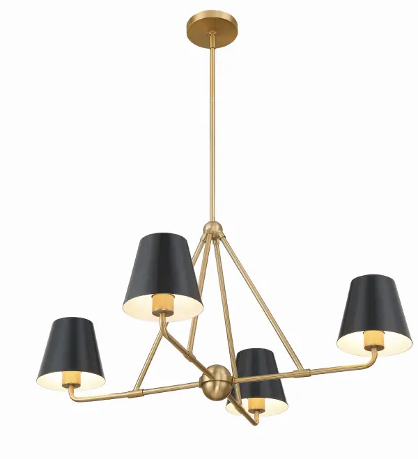 Xavier 31.75" Chandelier in Matte Black - Image 19