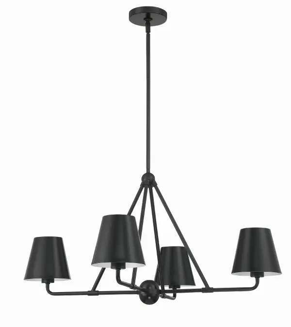 Xavier 31.75" Chandelier in Matte Black - Image 9