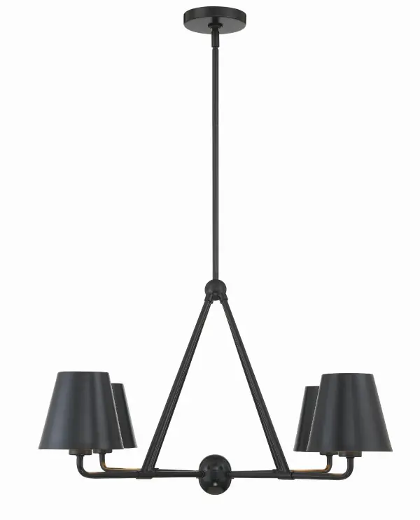 Xavier 31.75" Chandelier in Matte Black - Image 10