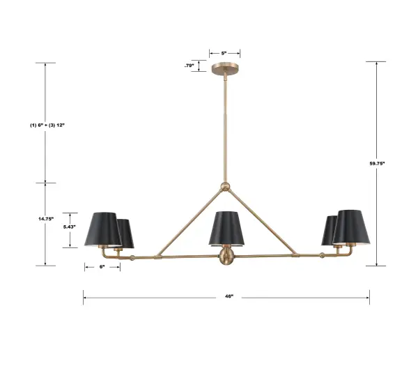 Xavier 46" Linear Chandelier - Image 24
