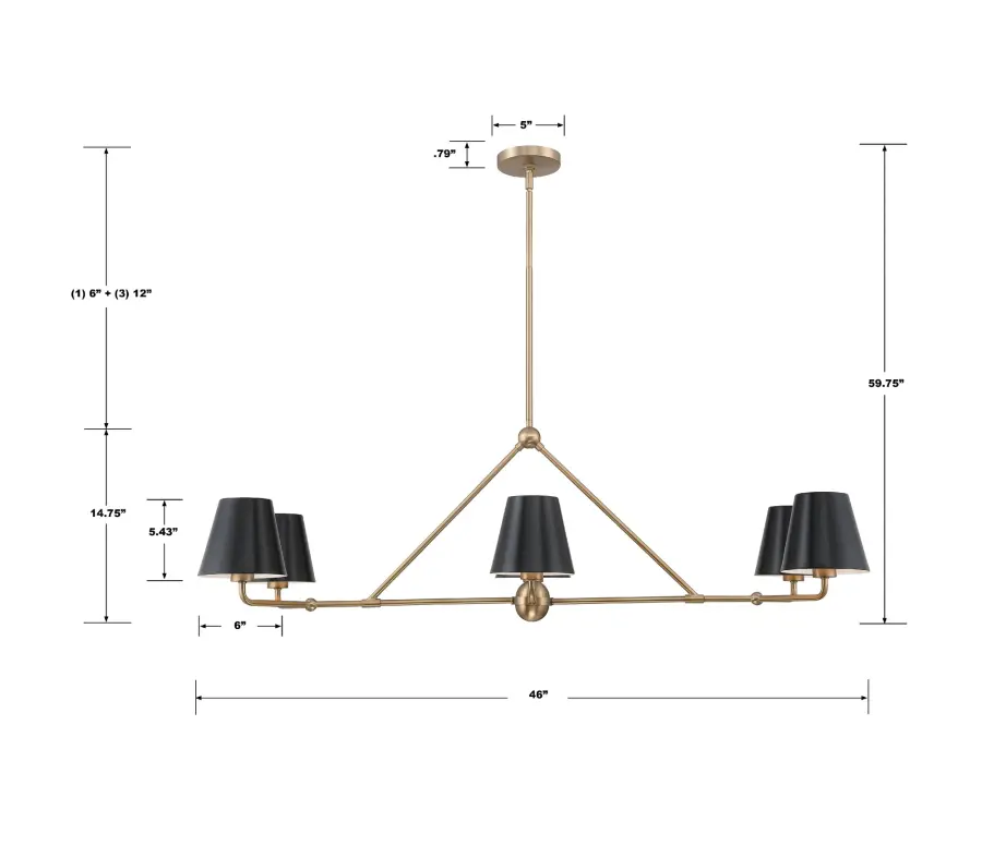 Xavier 46" Linear Chandelier - Image 24