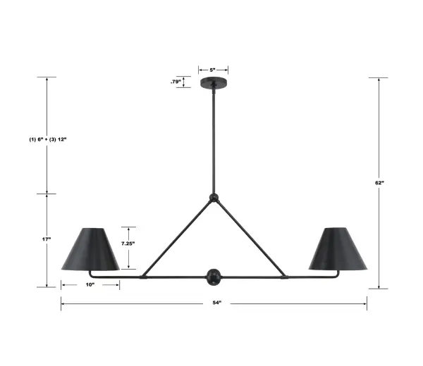 Xavier 54" Linear Chandelier - Image 14