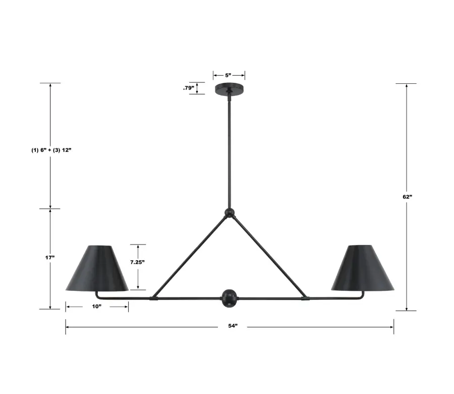 Xavier 54" Linear Chandelier - Image 14