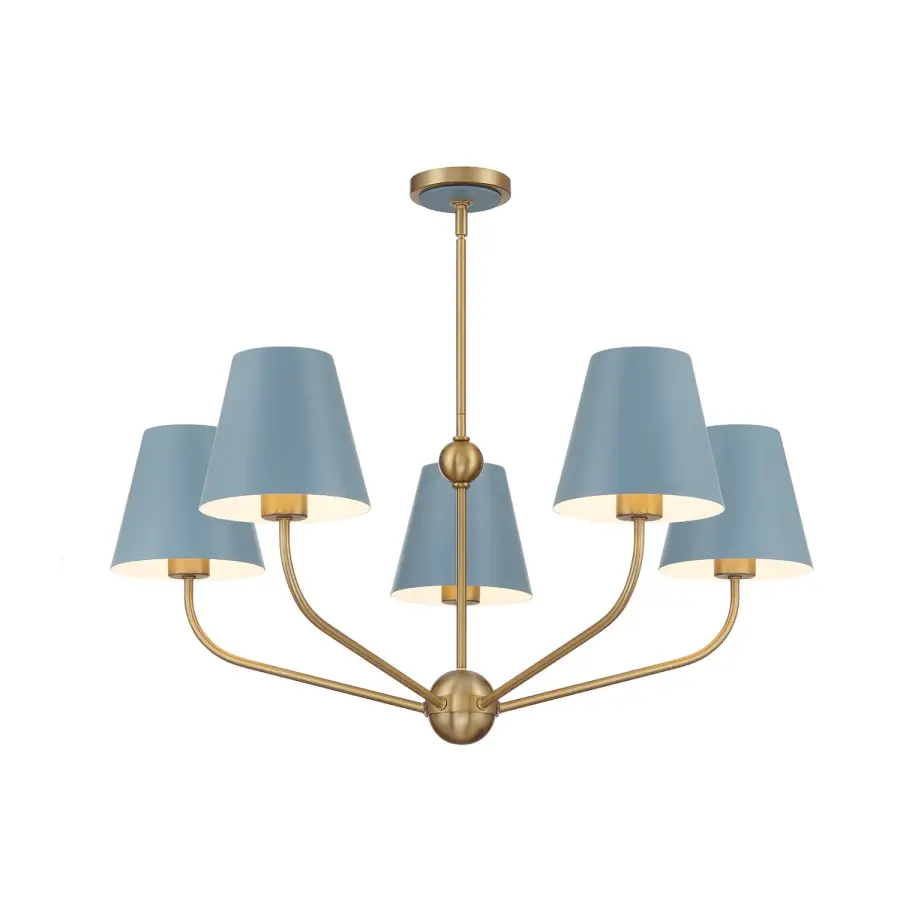 Xavier 28" Chandelier in Vibrant Gold - Image 1