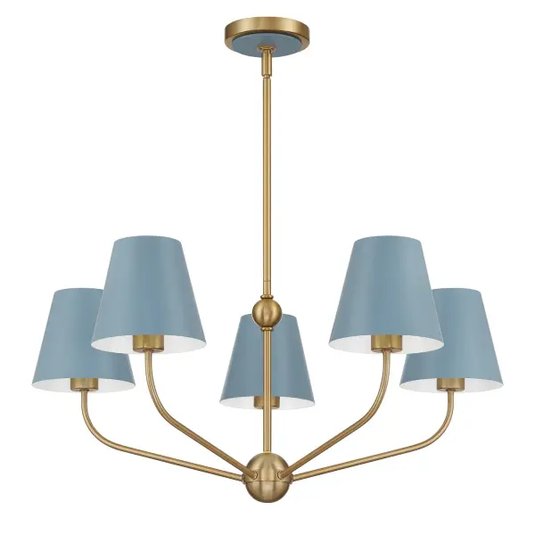 Xavier 28" Chandelier in Vibrant Gold - Image 2