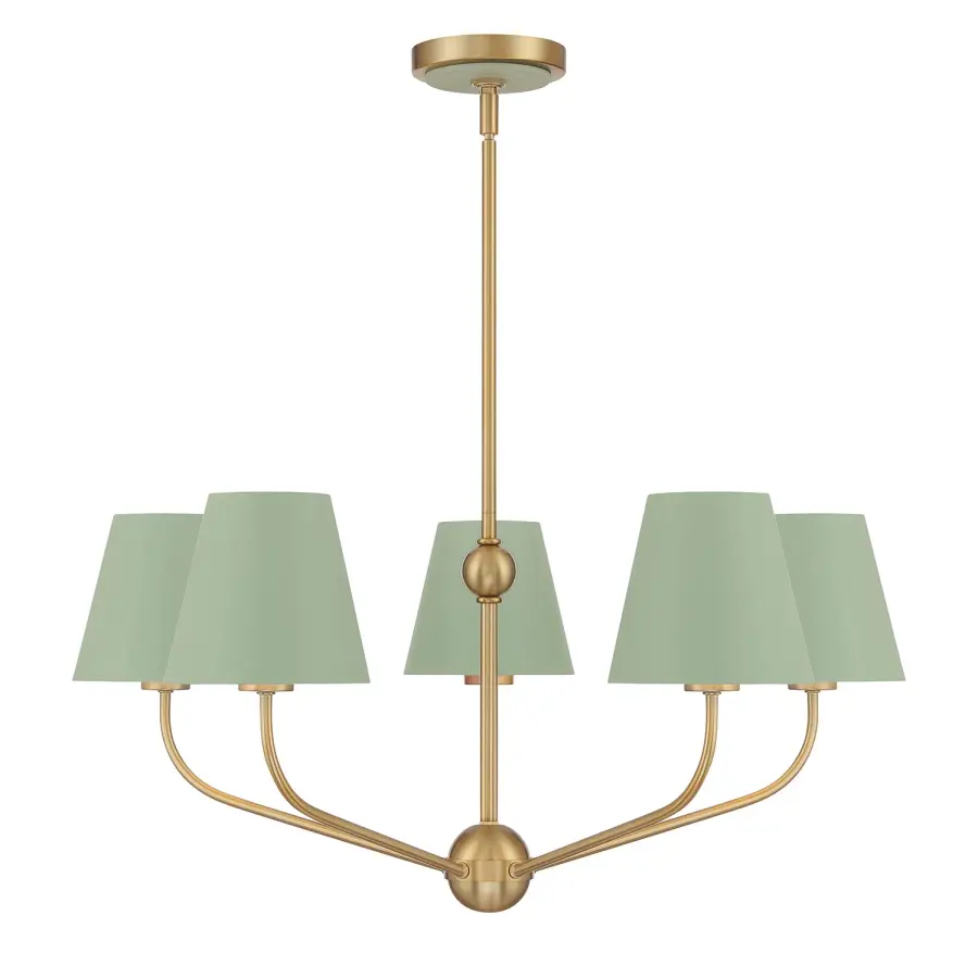 Xavier 28" Chandelier in Vibrant Gold - Image 11
