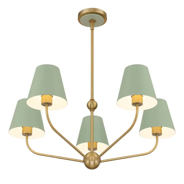 Xavier 28" Chandelier in Vibrant Gold - Image 12