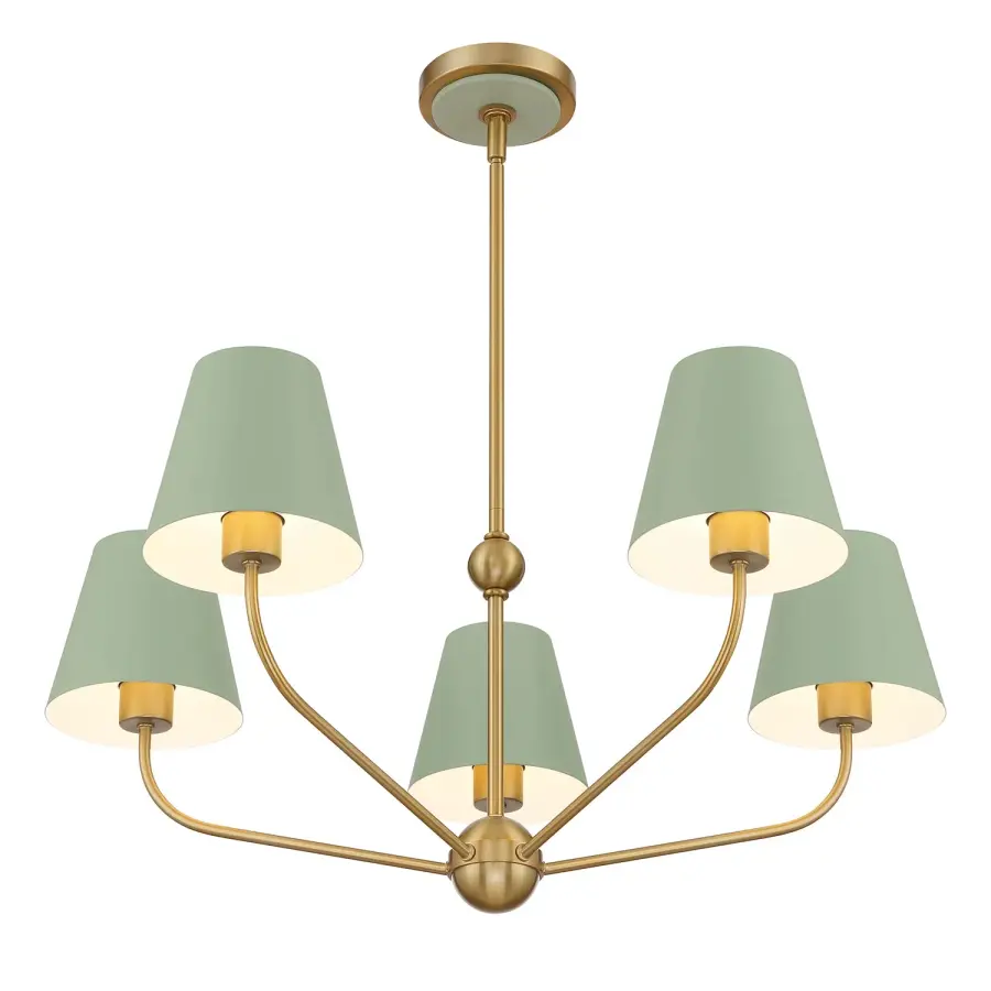 Xavier 28" Chandelier in Vibrant Gold - Image 12