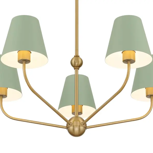 Xavier 28" Chandelier in Vibrant Gold - Image 13