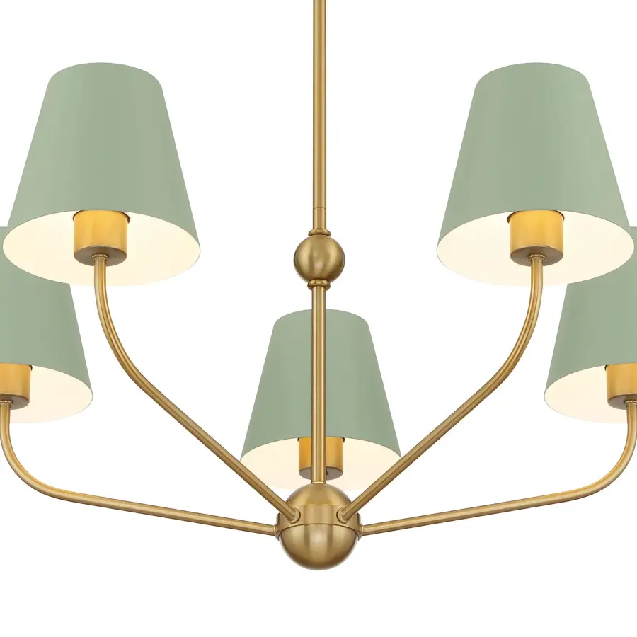 Xavier 28" Chandelier in Vibrant Gold - Image 13
