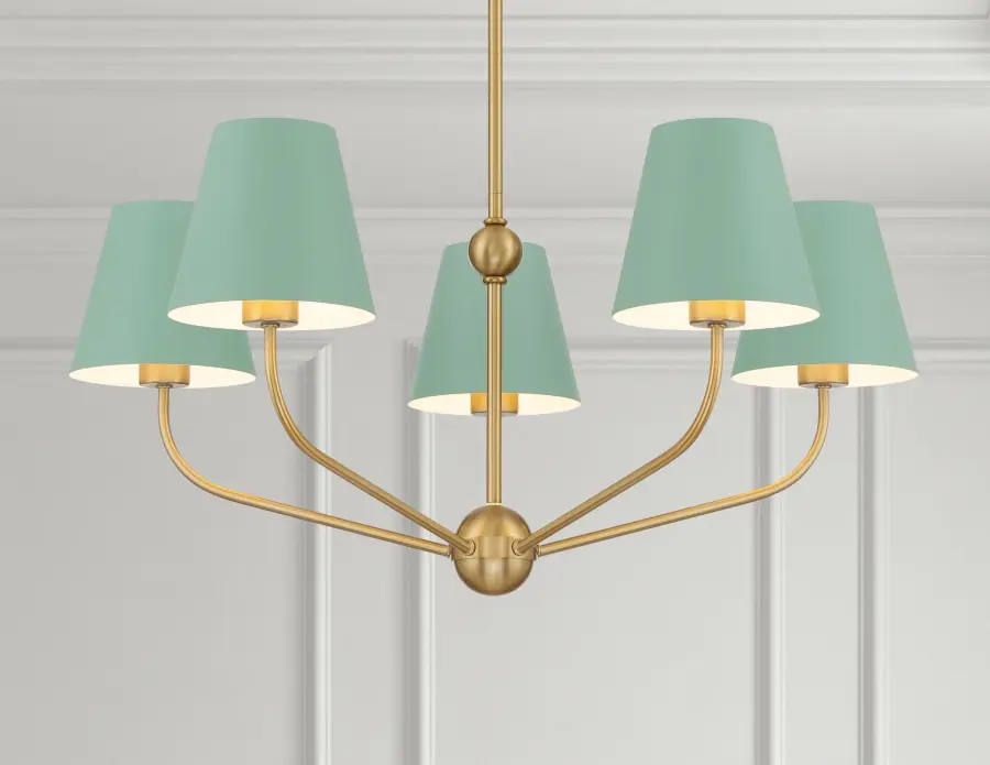 Xavier 28" Chandelier in Vibrant Gold - Image 14