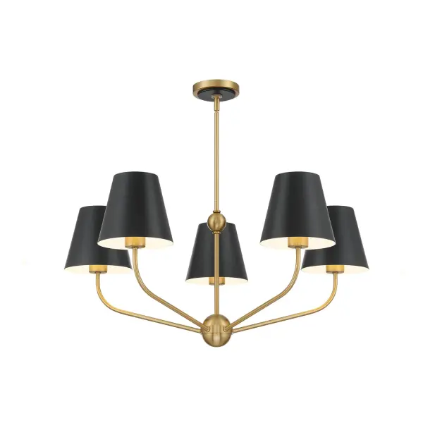 Xavier 28" Chandelier in Vibrant Gold - Image 17