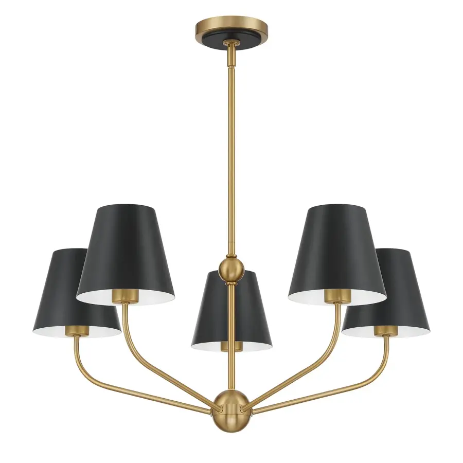 Xavier 28" Chandelier in Vibrant Gold - Image 18