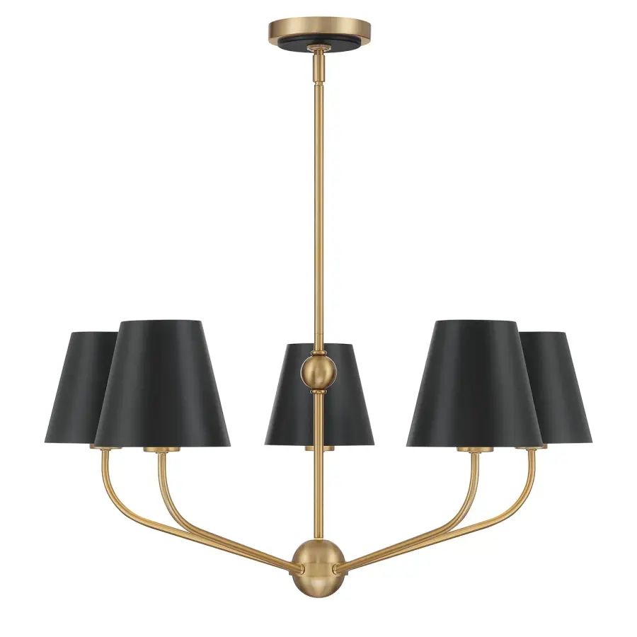 Xavier 28" Chandelier in Vibrant Gold - Image 19