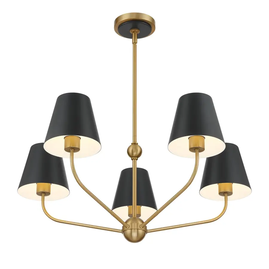Xavier 28" Chandelier in Vibrant Gold - Image 20
