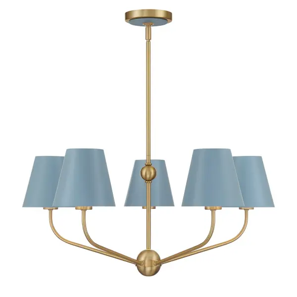 Xavier 28" Chandelier in Vibrant Gold - Image 3