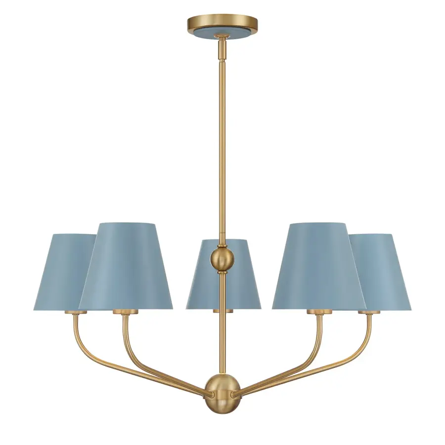 Xavier 28" Chandelier in Vibrant Gold - Image 3