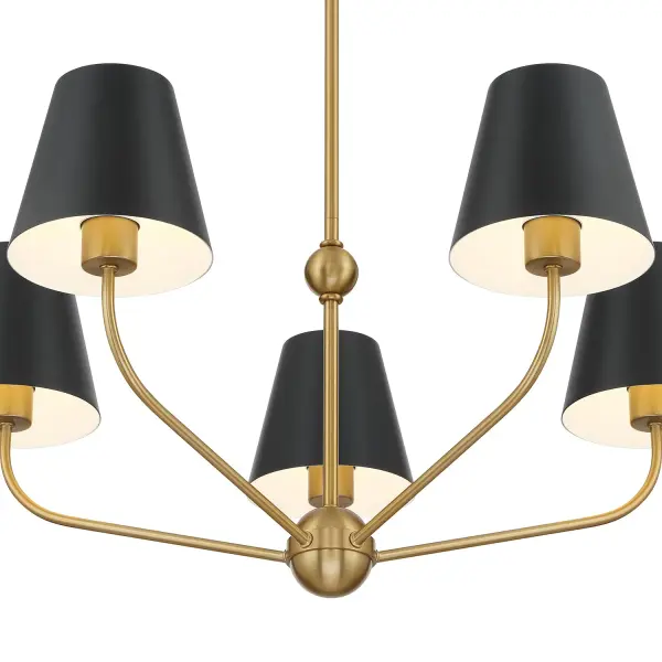 Xavier 28" Chandelier in Vibrant Gold - Image 21