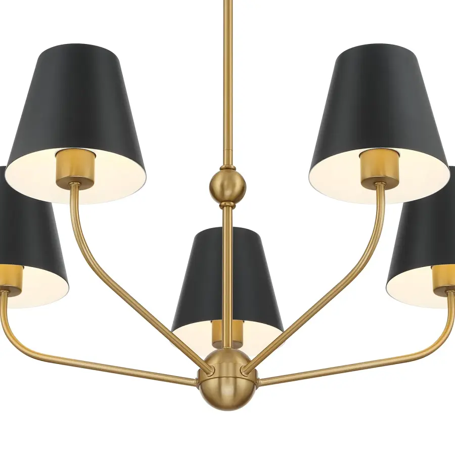 Xavier 28" Chandelier in Vibrant Gold - Image 21