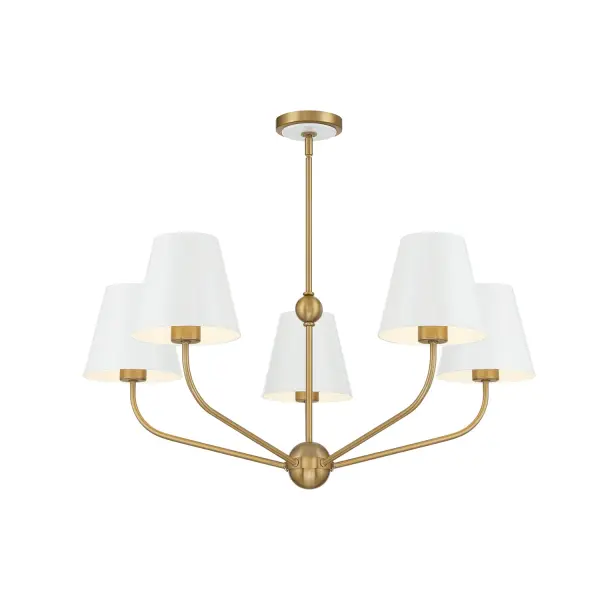 Xavier 28" Chandelier in Vibrant Gold - Image 25