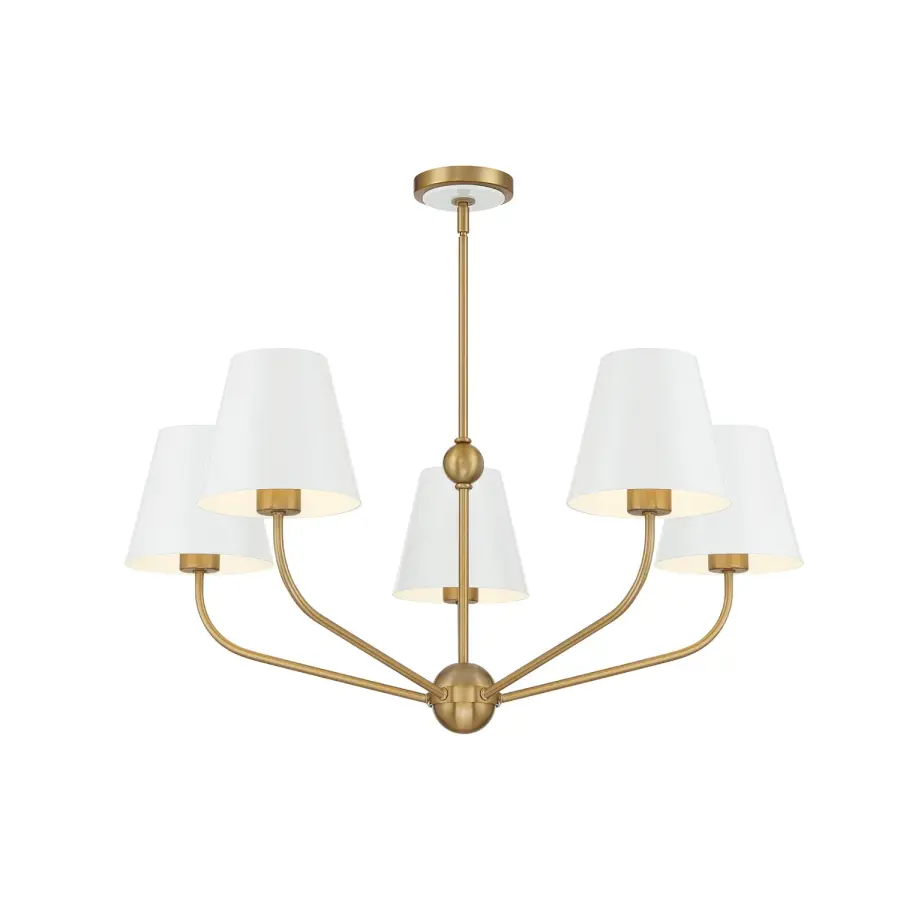 Xavier 28" Chandelier in Vibrant Gold - Image 25
