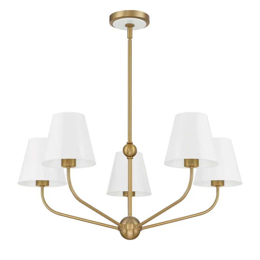 Xavier 28" Chandelier in Vibrant Gold - Image 26