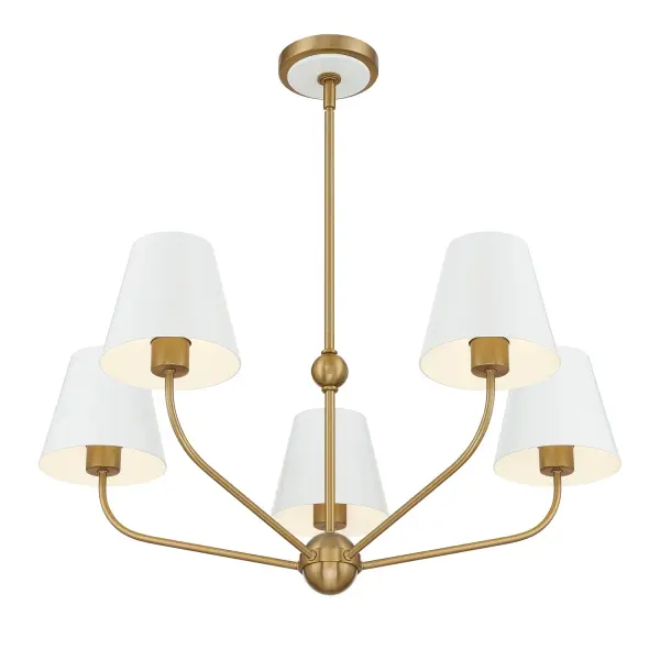 Xavier 28" Chandelier in Vibrant Gold - Image 28