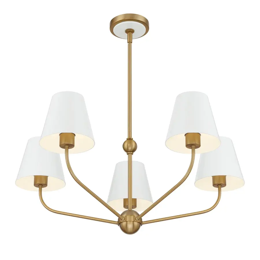Xavier 28" Chandelier in Vibrant Gold - Image 28
