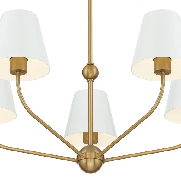 Xavier 28" Chandelier in Vibrant Gold - Image 29
