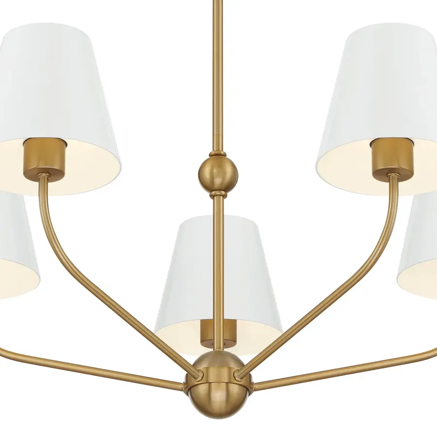 Xavier 28" Chandelier in Vibrant Gold - Image 29