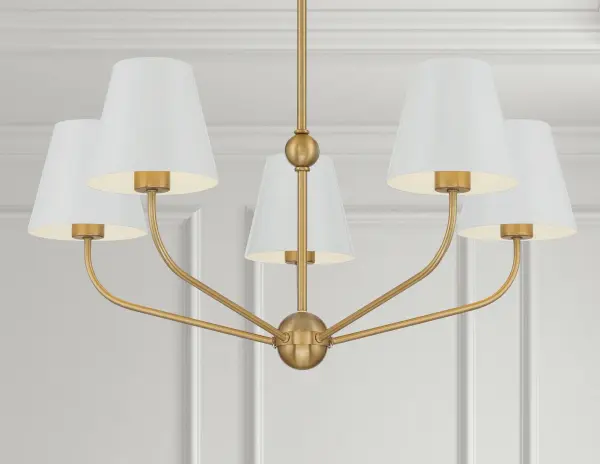 Xavier 28" Chandelier in Vibrant Gold - Image 30