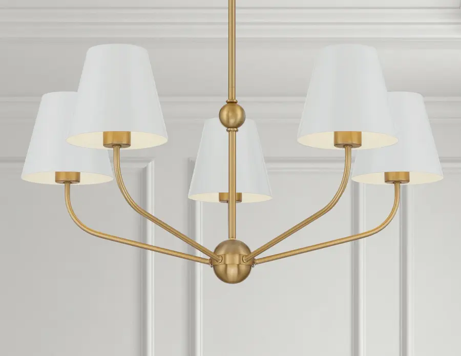 Xavier 28" Chandelier in Vibrant Gold - Image 30