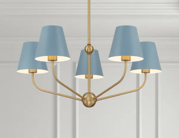 Xavier 28" Chandelier in Vibrant Gold - Image 6