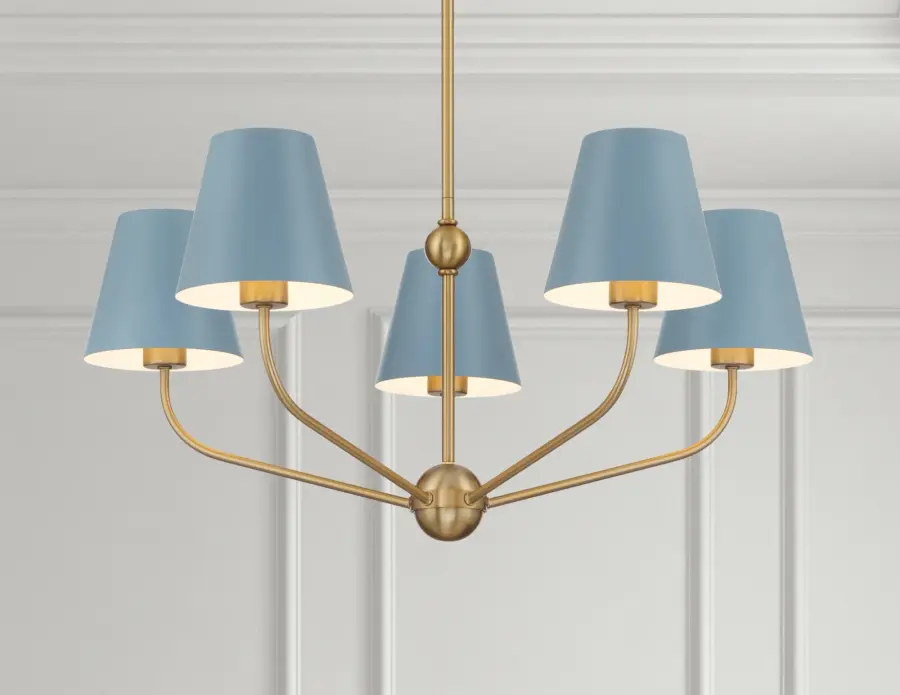 Xavier 28" Chandelier in Vibrant Gold - Image 6