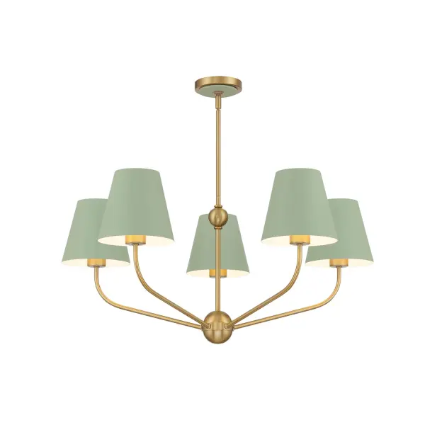 Xavier 28" Chandelier in Vibrant Gold - Image 9
