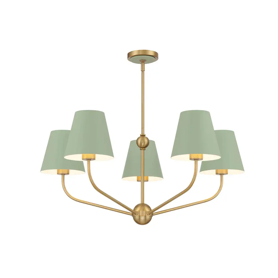 Xavier 28" Chandelier in Vibrant Gold - Image 9