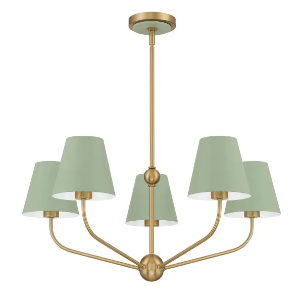 Xavier 28" Chandelier in Vibrant Gold - Image 10