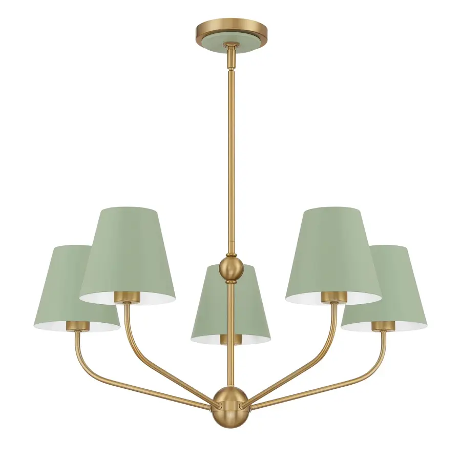 Xavier 28" Chandelier in Vibrant Gold - Image 10