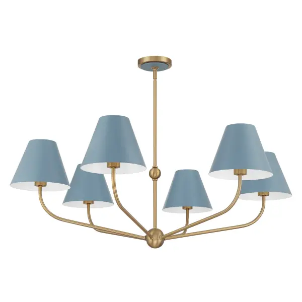 Xavier 40" Chandelier in Vibrant Gold - Image 2